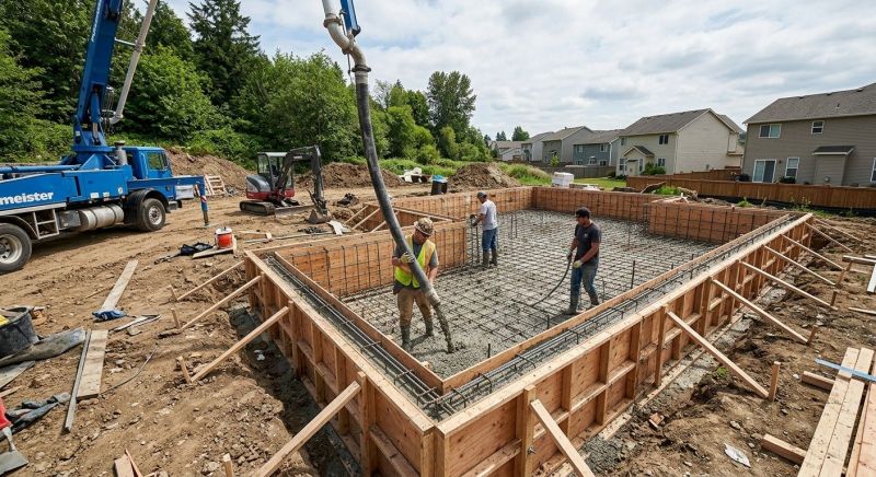 Cement Foundation Installation in Fredericksburg, VA