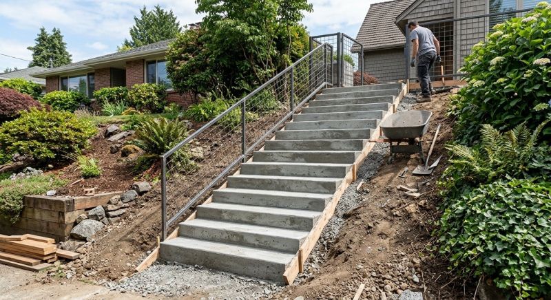 Cement Stairs Installation in Sacramento, CA