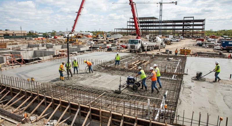 Commercial Slab Construction in Katy, TX