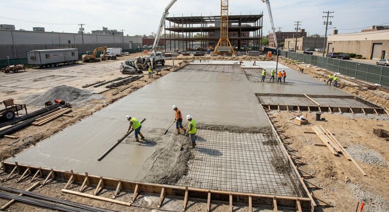 Commercial Slab Installation in Winston Salem, NC