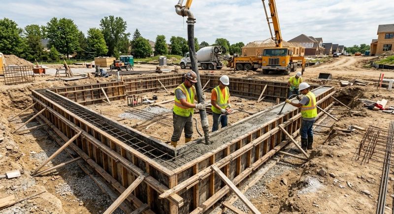 Concrete Foundation Pouring in Fredericksburg, VA