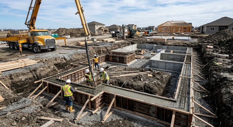 Poured Foundation Installation in Fredericksburg, VA