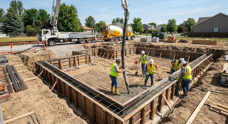 Poured Foundation Installation in Greenville, SC