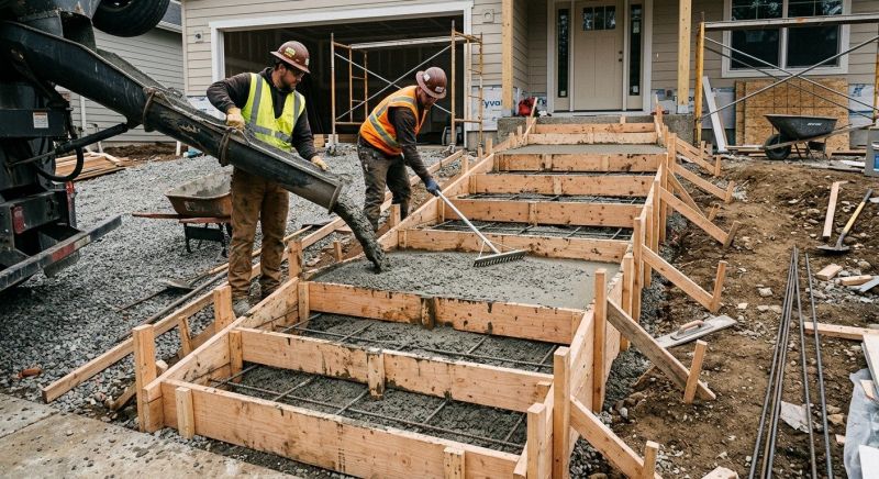 Poured Steps Installation in Fort Collins, CO