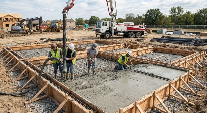 Poured Foundation Installation in Greenville, SC